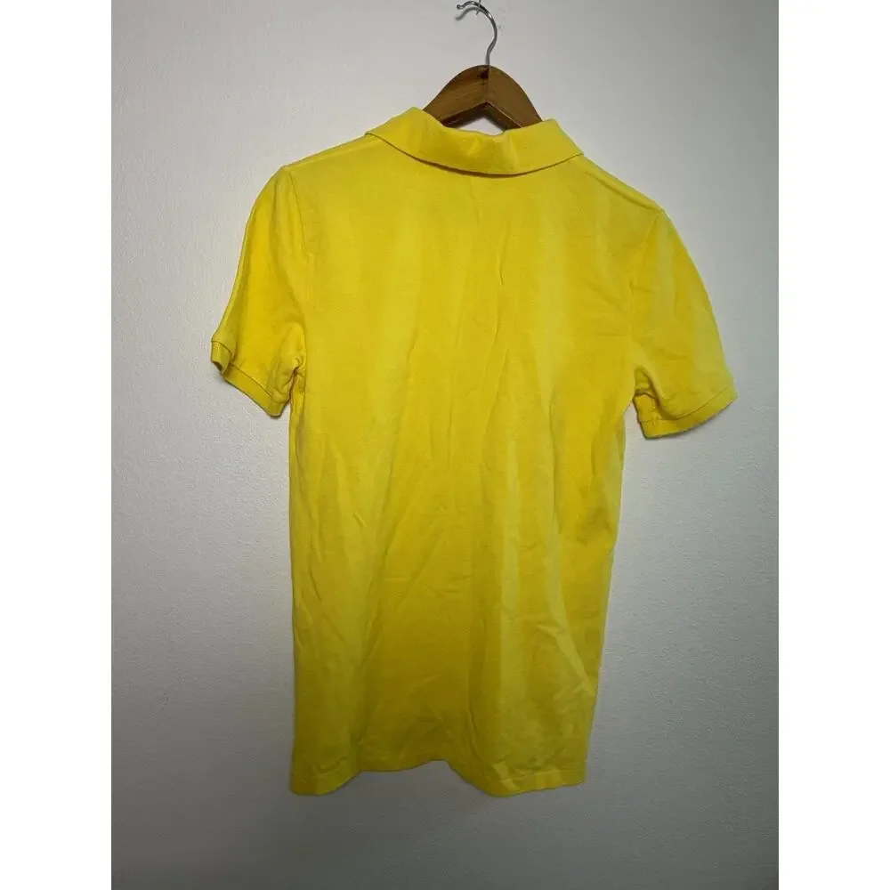 Polo Ralph Lauren Polo Shirt Youth L Yellow Cotton Pony Logo Short Sleeve